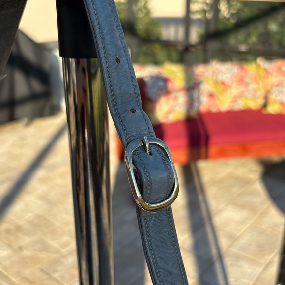 Vintage Genuine Eel Skin Leather Shoulder Bag | Grey | Good Condition | KOREA - Picture 10 of 12